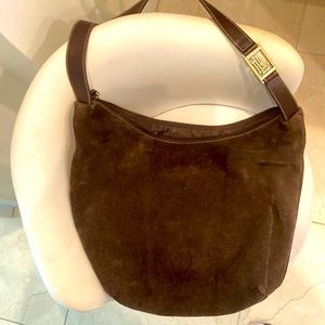 Brown suede Ralph Lauren bag